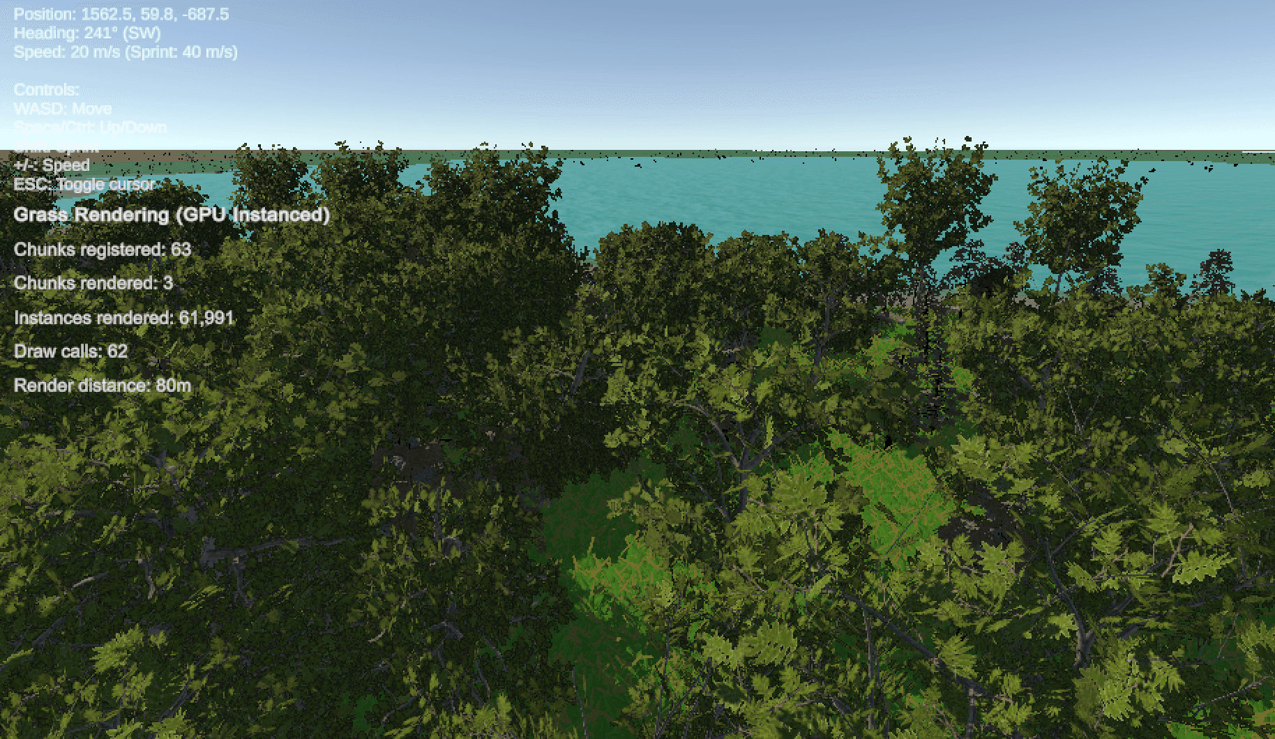 A Unity-rendered 3D terrain produced by the Craft A World SDK